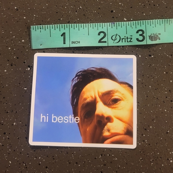 NEW Hi Bestie Funny Meme Sticker - Picture 2 of 5